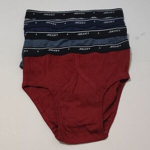 New Jockey Low Rise Men's Briefs Assorted Dark Colors 4 Pairs Size 38